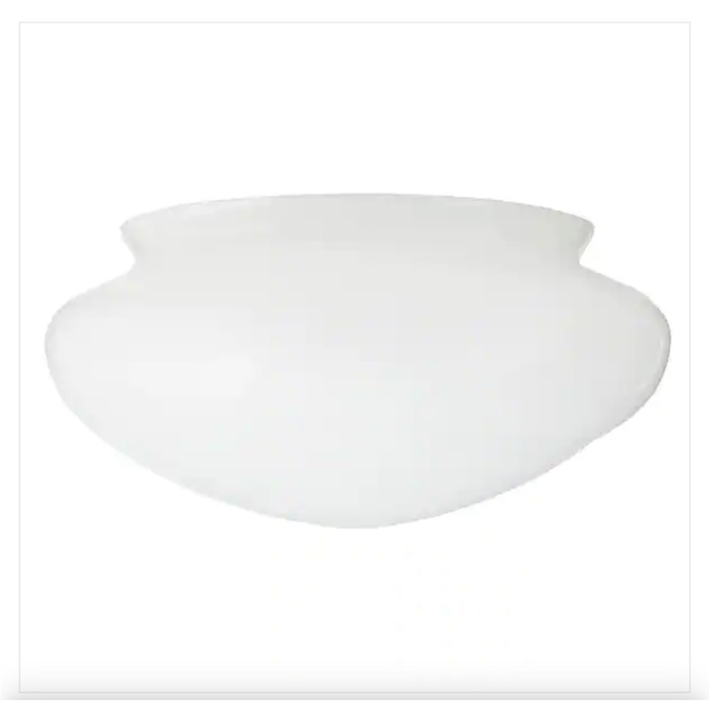Brand new- Unbranded 6 in. White Glass Mushroom Flushmount Lamp Shade